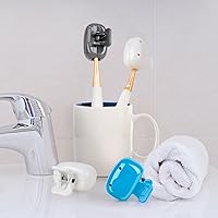 Vista 7 de Paquete de 6 fundas para cepillos de dientes portátiles para cepillos de dientes, clips de almacenamiento para cepillos de dientes, tapa