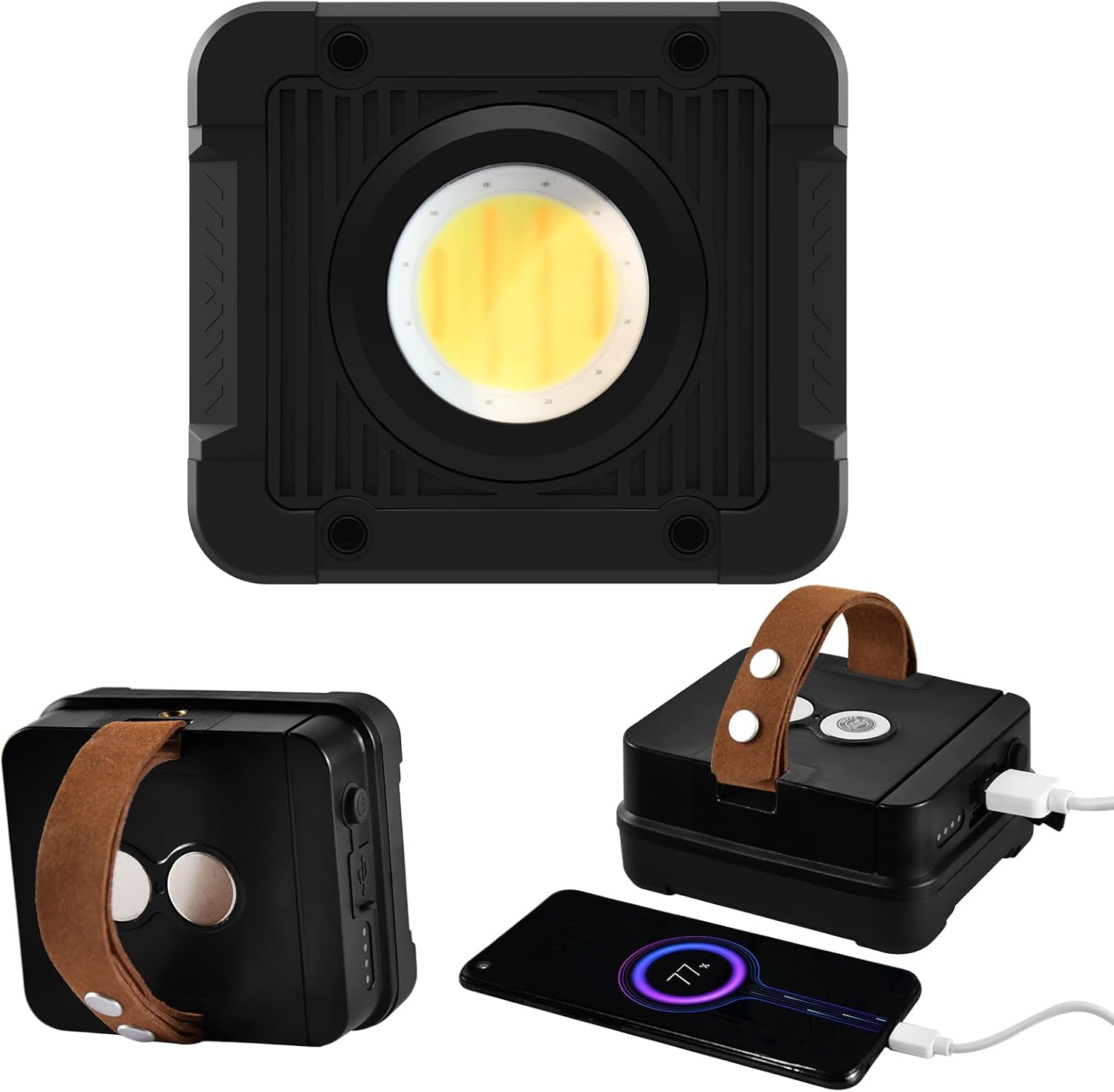 IODOO 10000mAh 6000LM Rechargeable Work Light Camping Light Cob Light 2400/4000/6500K Tent Light Portable Cob Light Waterproof Tent Light Power Failure Emergency Survival Kits