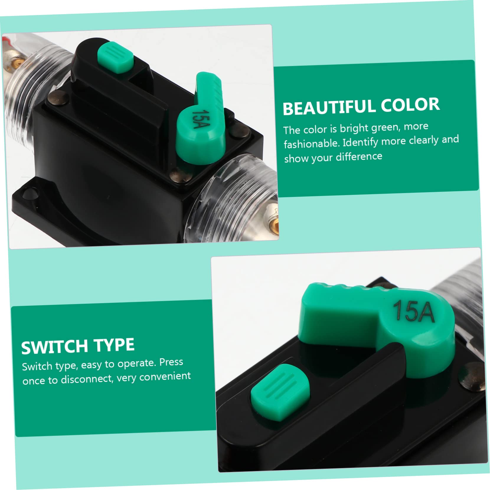 ibasenice 3pièces Disjoncteur Audio Avec Porte-fusible Réinitialisation Manuelle Pour Système Électronique Automobile Étanche Et