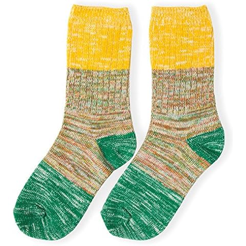 Red Bene Women's Colorful Cotton Crew Socks Yellow Cover