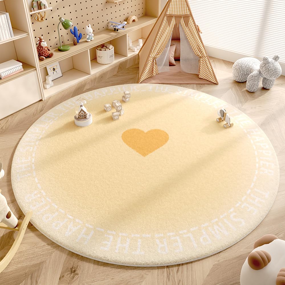 Tapis rond anti-sol froid géométrique et moelleux pour réchauffer votre salon