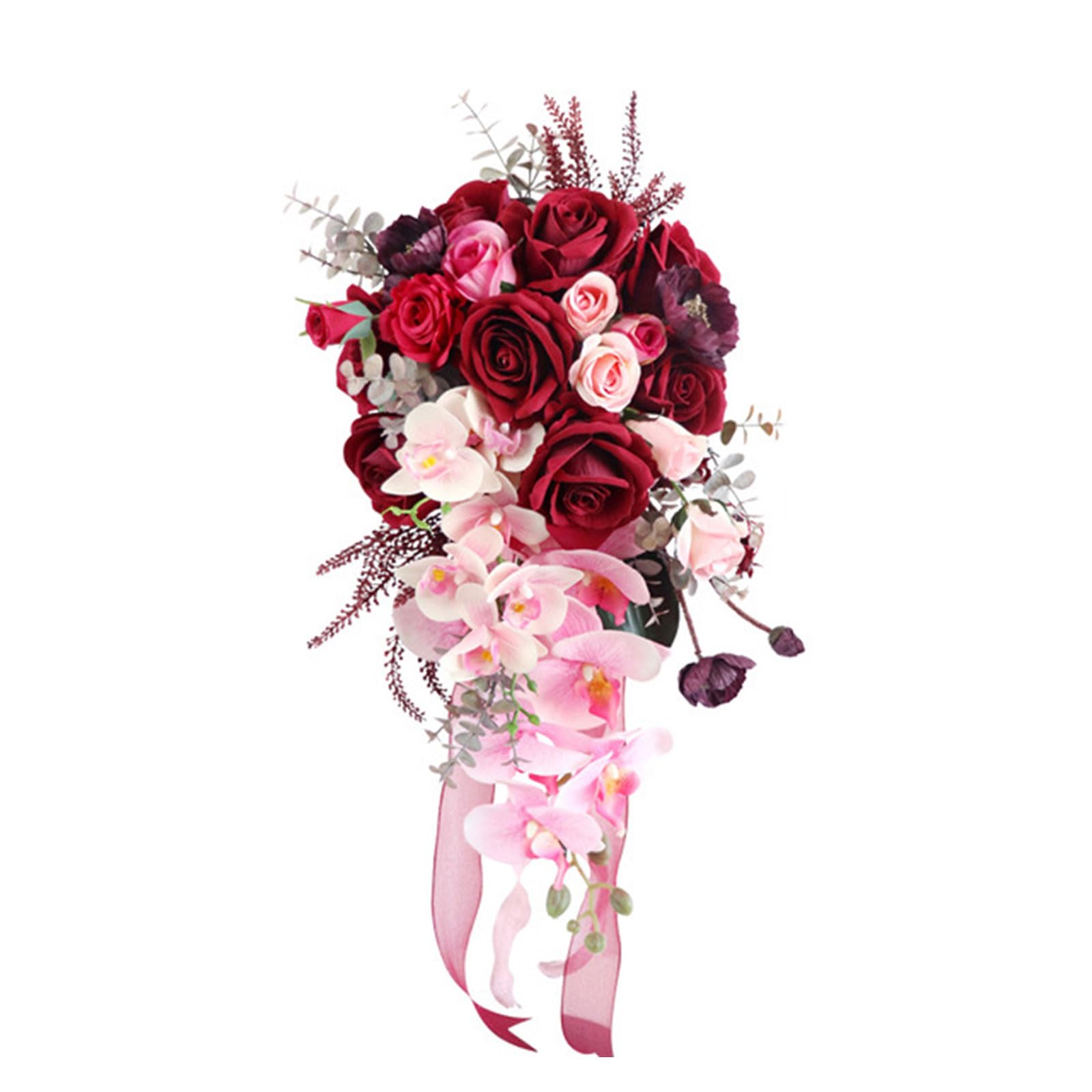 Elnwnnkc Artificial Flower Combo Wedding Flower for Wedding Bouquet Beautiful Brooch Centerpieces Arrangement Lightweight Decorations