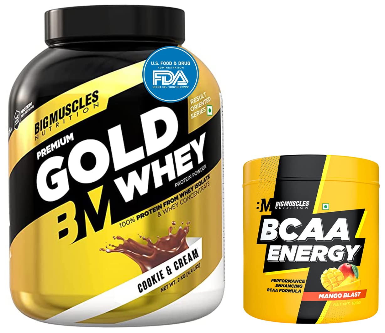 Premium Gold Whey 2Kilogram Whey Protein Isolate Blend & BCAA Energy [30 Serving, Mango Blast]|Muscle Recovery,180 gm Powder,Pack of 1, 37 Grams