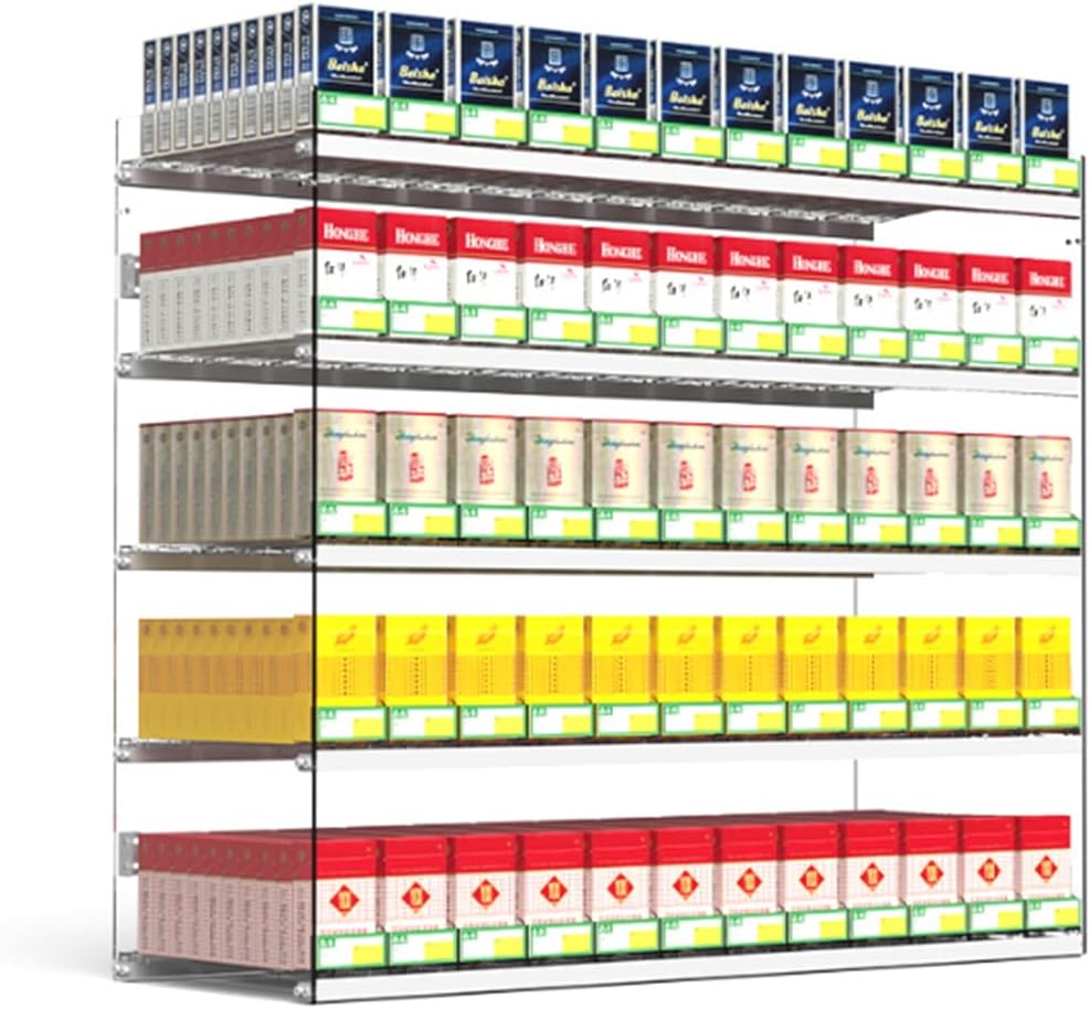 Wall-Mounted Cigarette Display Rack for Convenience Stores - 49.5x28.4x69cm, Efficient Tobacco Storage Showcase, Maximize Visibility & Sales, Perfect Retail Solution