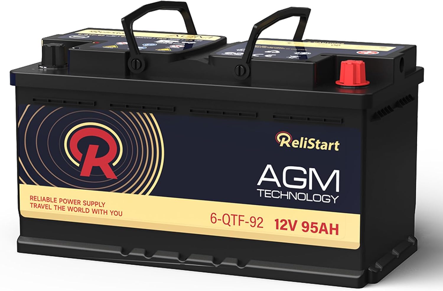 AGM Battery BCI Group 49 Car Battery-12V 95AH H8 Size 49 Automotive Battery, 12V Start-Stop AGM Car Batteries, 900CCA, 160RC, Deep Cycle, Dimensions 13.9" L x 6.89" W x 7.5" H