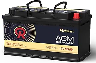 AGM Battery BCI Group 49 Car Battery-12V 95AH H8 Size 49 Automotive Battery, 12V Start-Stop AGM Car Batteries, 900CCA, 160RC, Deep Cycle, Dimensions 13.9" L x 6.89" W x 7.5" H