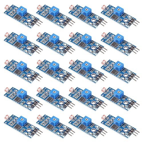 UMLIFE 20PCS 5MM LDR Photosensitive Sensor Module Light Dependent Resistor Sensor Module Digital Light Detection LM393 3 pins for Arduino