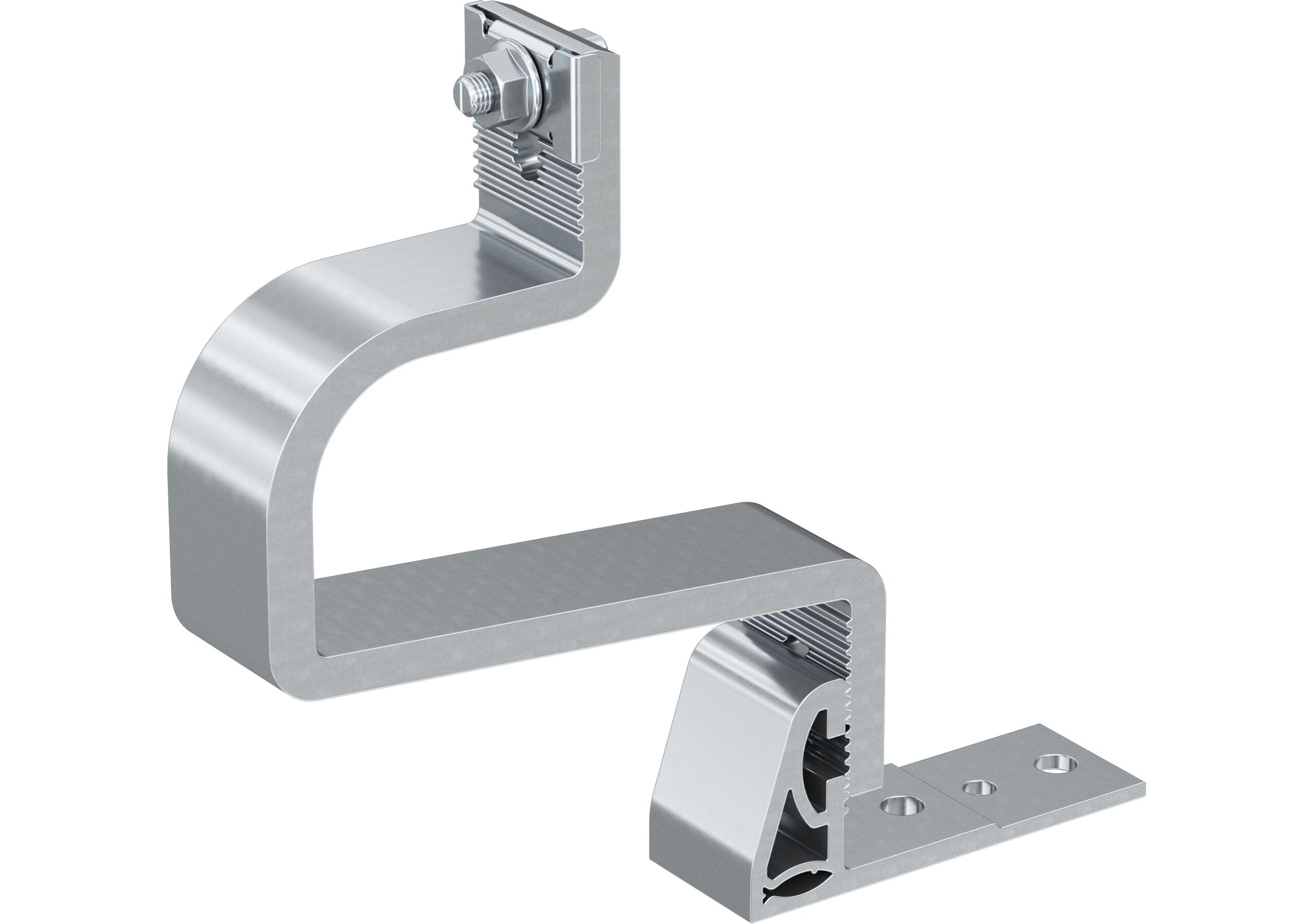 Fischer RH 52-67 V AL 10 x aluminiowe haki dachowe, 2 regulacje, pionowe złącze, do profili fotowoltaicznych paneli słonecznych, 571743
