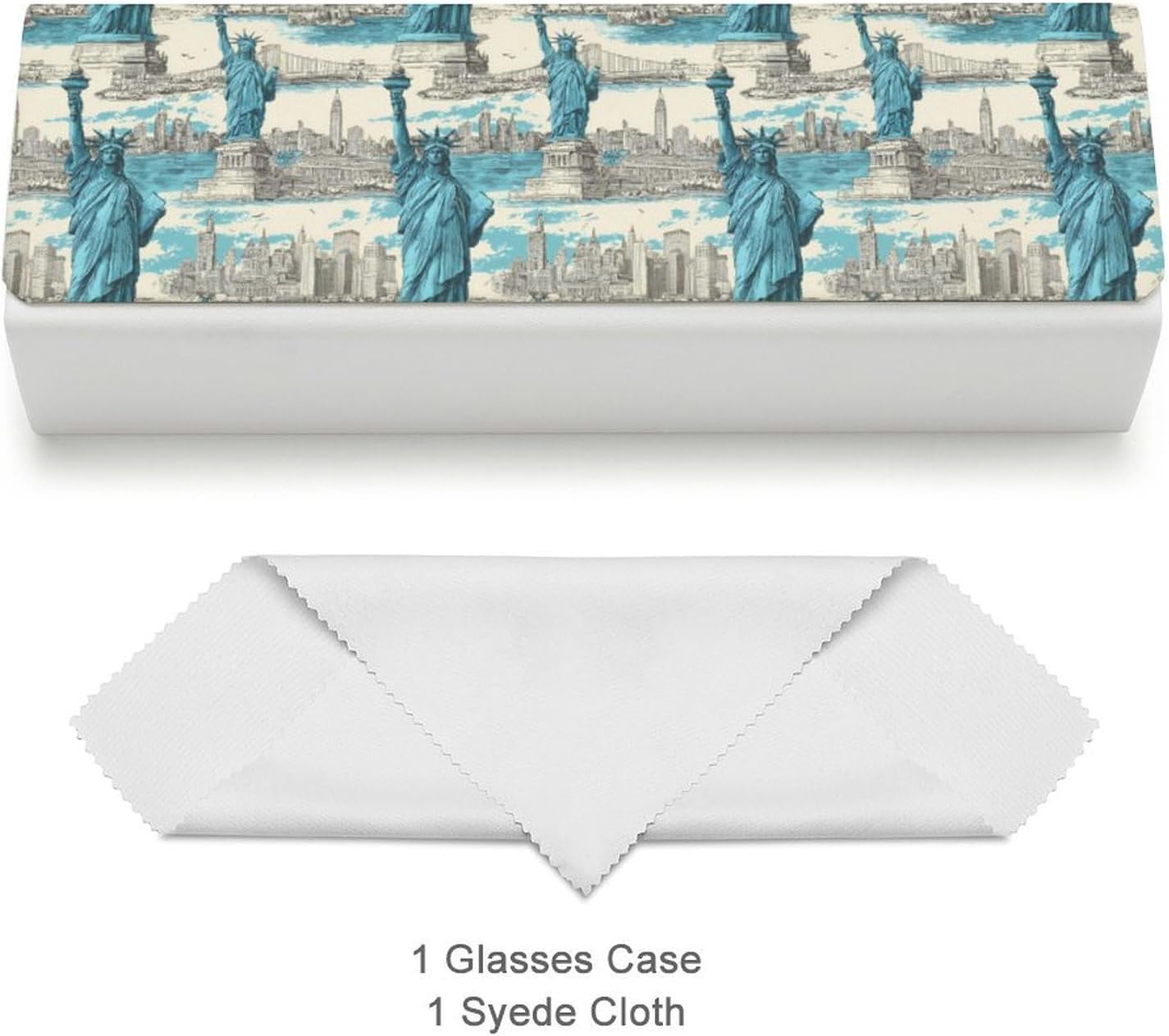 New York Statue Eyeglasses Case with Cleaning Cloth image 3