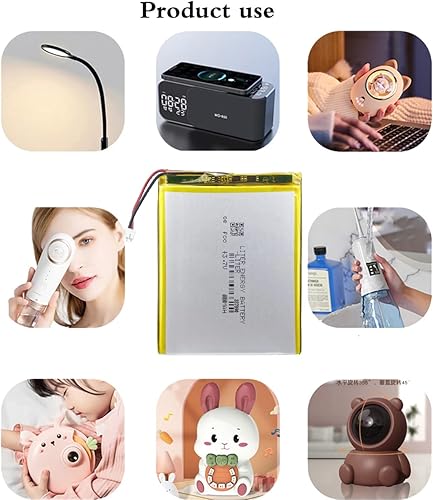 Miniatura 3 de 3.7V 357090 4000mAh batería de iones de polímero de litio recargable batería de polímero con conector JST 0.079 in