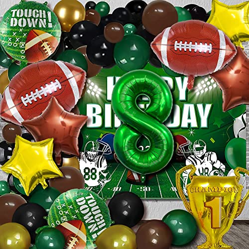 Football Balloons Set Football Birthday Party Decorations Football Touchdown Sports Theme Birthday Party Decoration, Tailgate Game Day Football Theme Supplies Birthday Party Decorations by DUNSEO - Image 2
