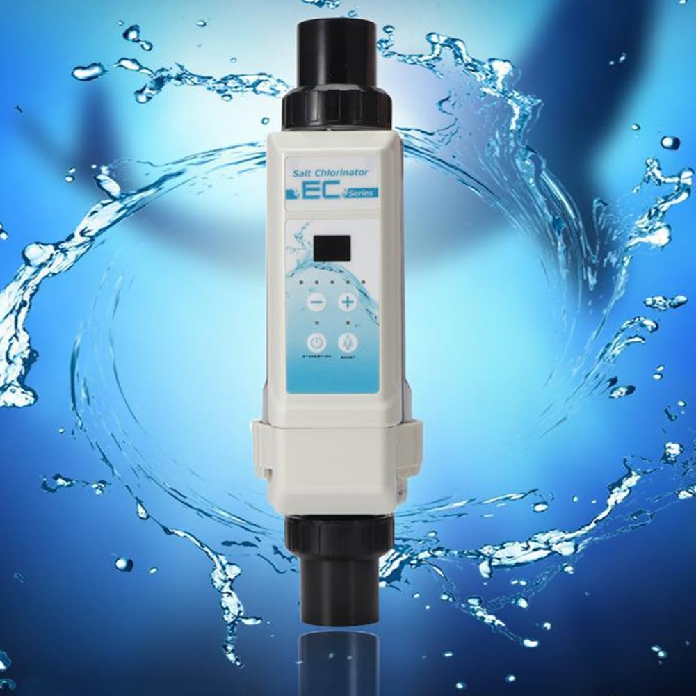 TAHALI Cellule de chlorinateur d'eau salée, système de chlorinateur de sel, générateur de Chlore, électrolyseur Chlorinateur de sel de Piscine, électrolyseur de Chlore,EC12