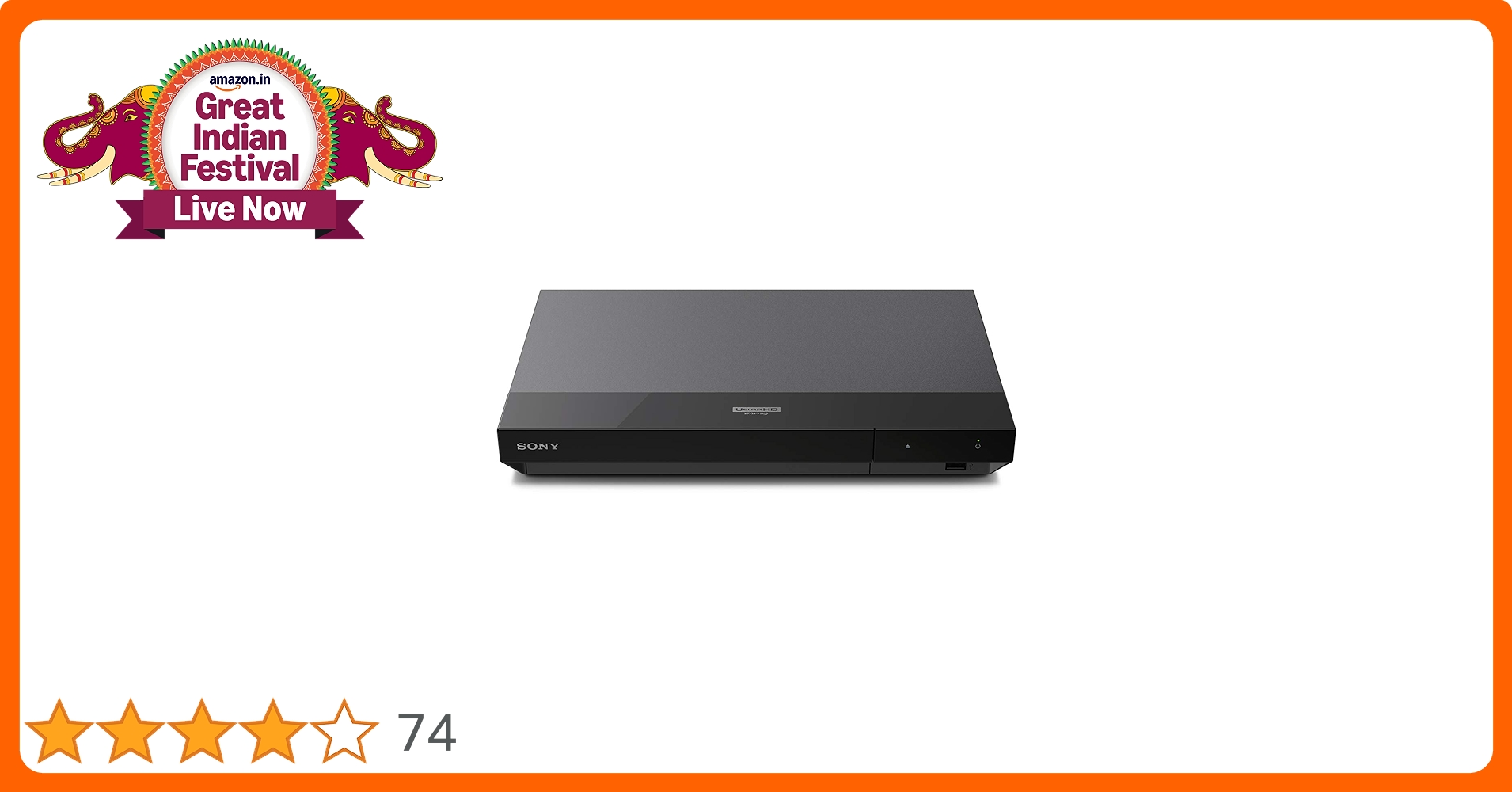 Sony UBP-X700 4K Ultra HD Blu-Ray Player (Black) : Amazon.in