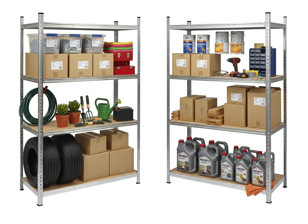 Pro&Basics 2er Pack Schwerlastregal 160x90x50cm Metallregal 100KG Traglast je Regalboden