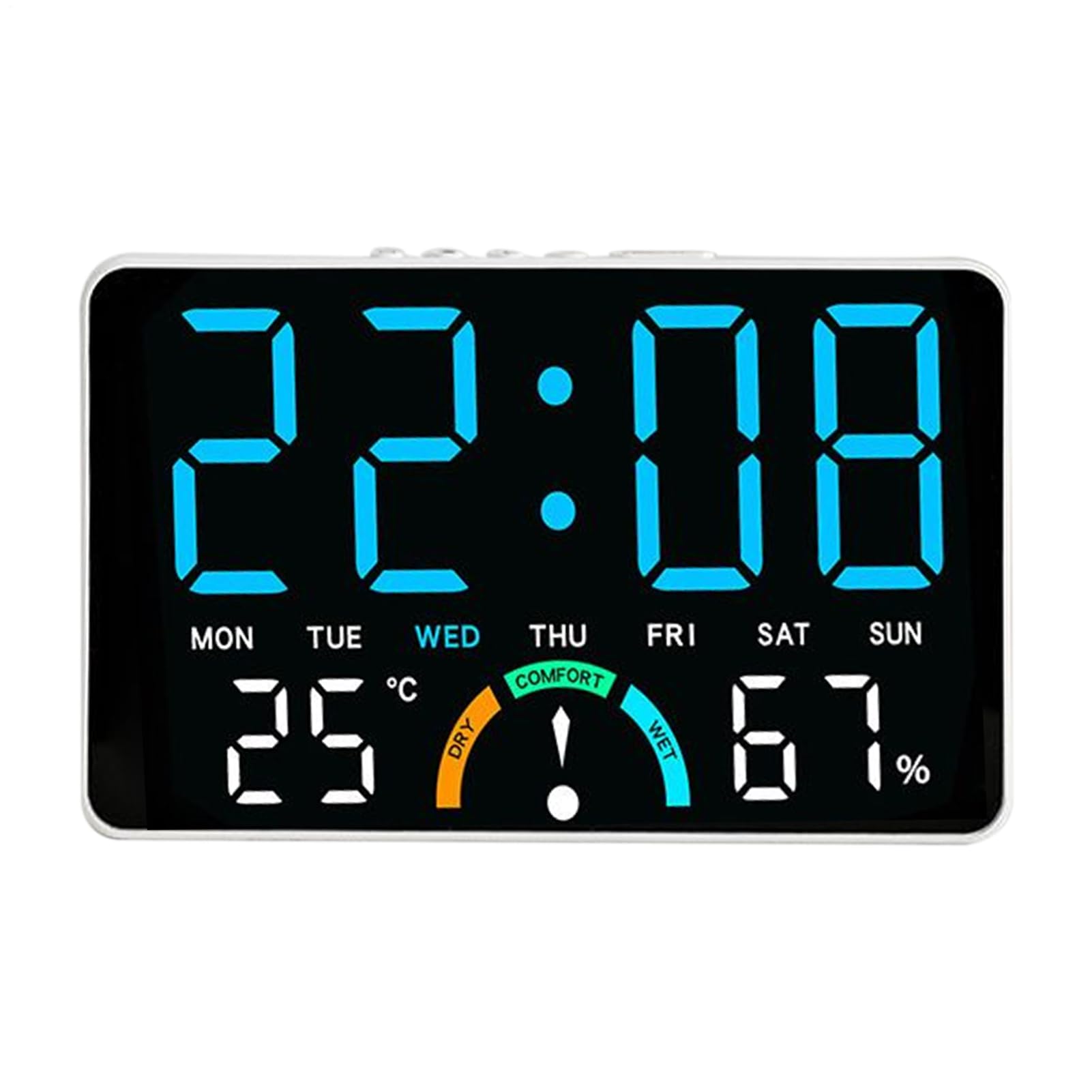 Réveil numérique avec moniteur de température et humidité LED
