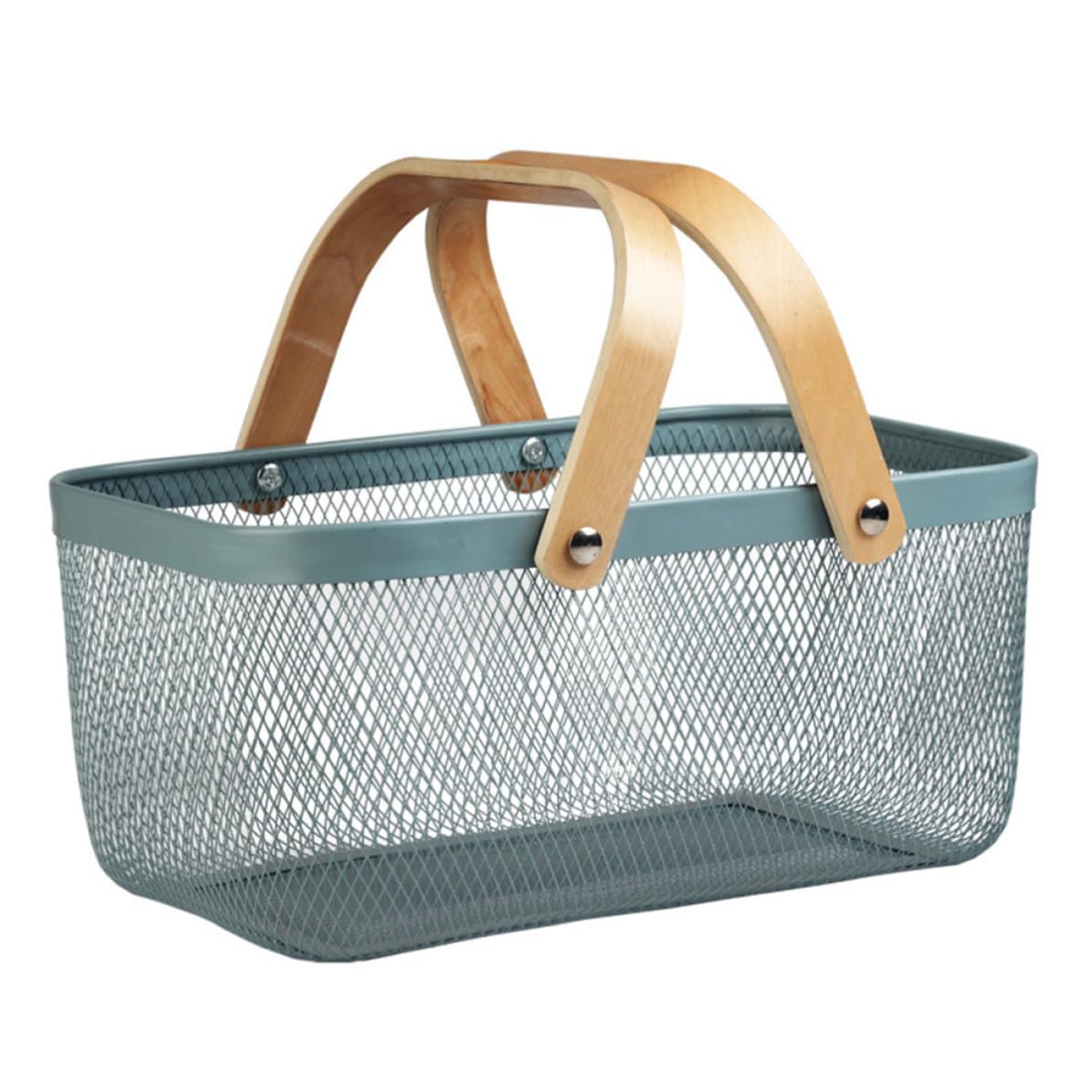 Panier de rangement bleu compact pour accessoires et outils DIY