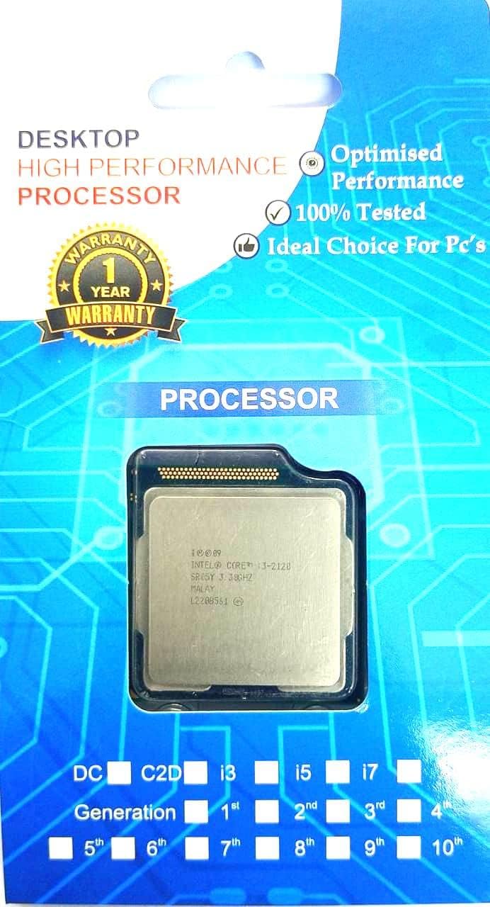 Core i3 2120 2nd Generation 3.3 GHz LGA 1155 Socket Desktop Processor for Support H61 Motherboard (Silver)
