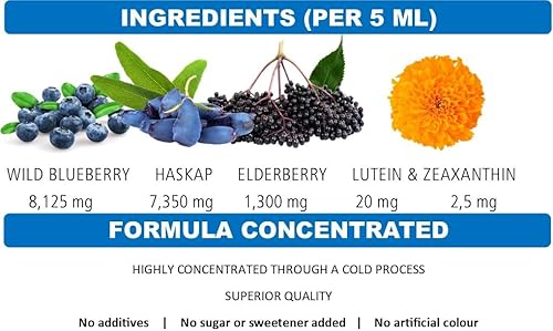 Miniatura 4 de Immunia Vision - Concentrado de arándanos silvestres + luteína 20 mg. Suplemento antioxidante para la salud ocular. Fórmula líquida. Sabor