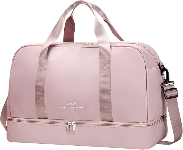 Sports Gym Bag with Wet Pocket & Shoes Compartment Victop Waterproof Weekend Bag with Shoulder Strap Large Travel Duffel Bag Lightweight Overnight Bag Duffle Holdall Bag Shoulder Bag