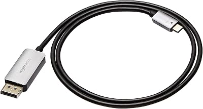 Amazon Basics Aluminum Uni-Directional USB-C (Source) to DisplayPort (Display) Cable - 3-Foot