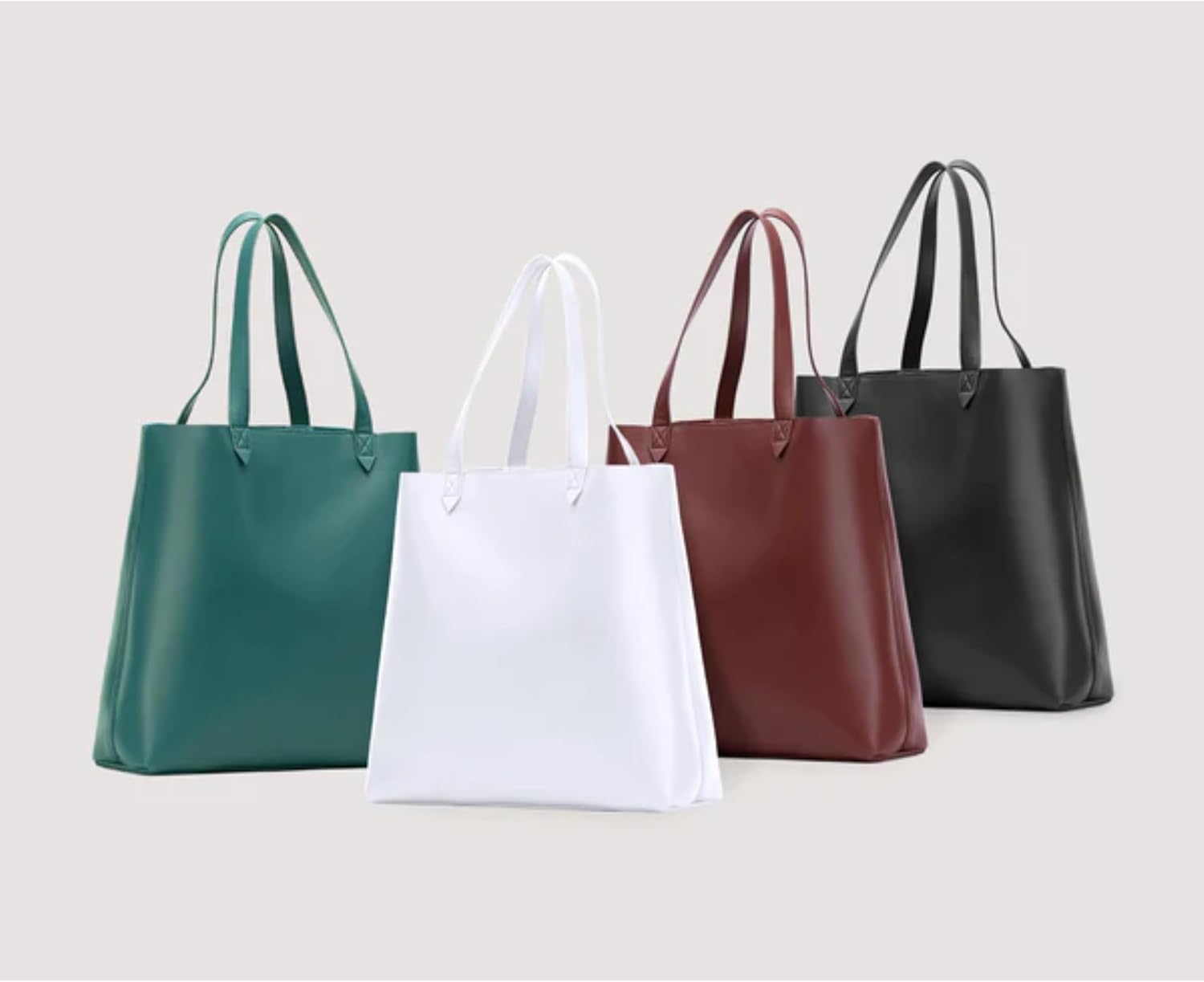 FRANCINE COLLECTIONS Made Easy Genuine Leather Tote Bag 16 Inch Laptop Carryall, Lightweight Large Leather Tote