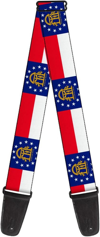 Buckle-Down Guitar Strap Georgia Flag 2 Inches Wide