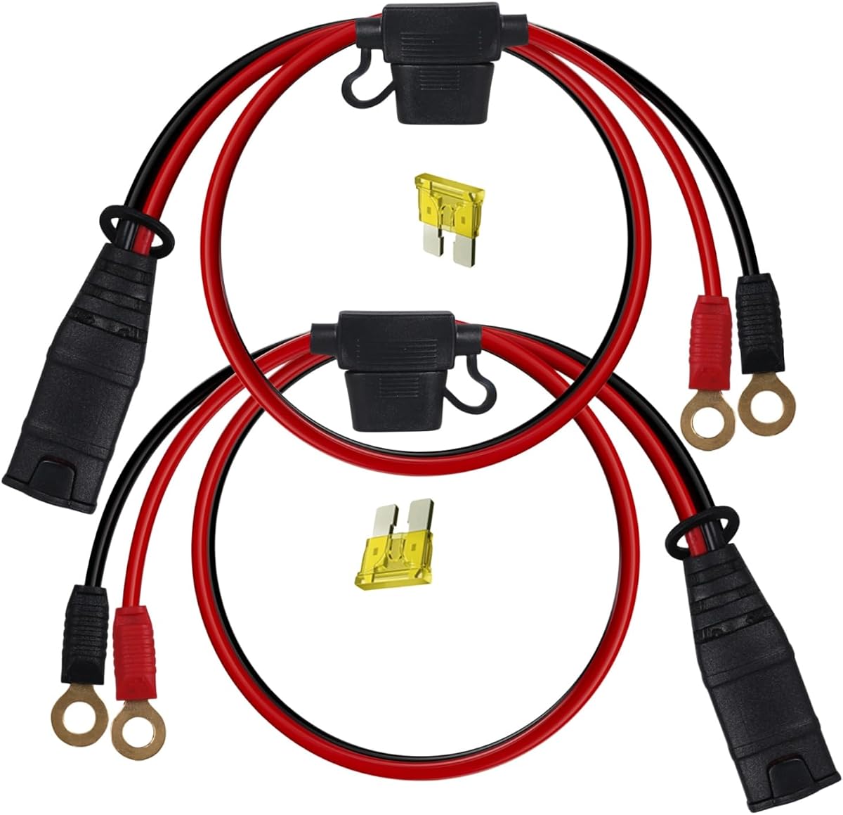 2 Packs Compatible with NOCO GC002 X-Connect Charger Harness, Genius Smart Battery Charger Extension Cable M6 (1/4 inch) XL Hole Terminal Connector, Suitable for smart Battery Harness Accessories
