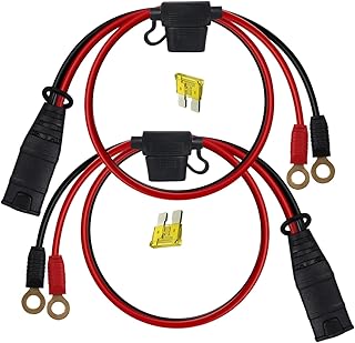 2 Packs Compatible with NOCO GC002 X-Connect Charger Harness, Genius Smart Battery Charger Extension Cable M6 (1/4 inch) XL Hole Terminal Connector, Suitable for Smart Battery Harness Accessories