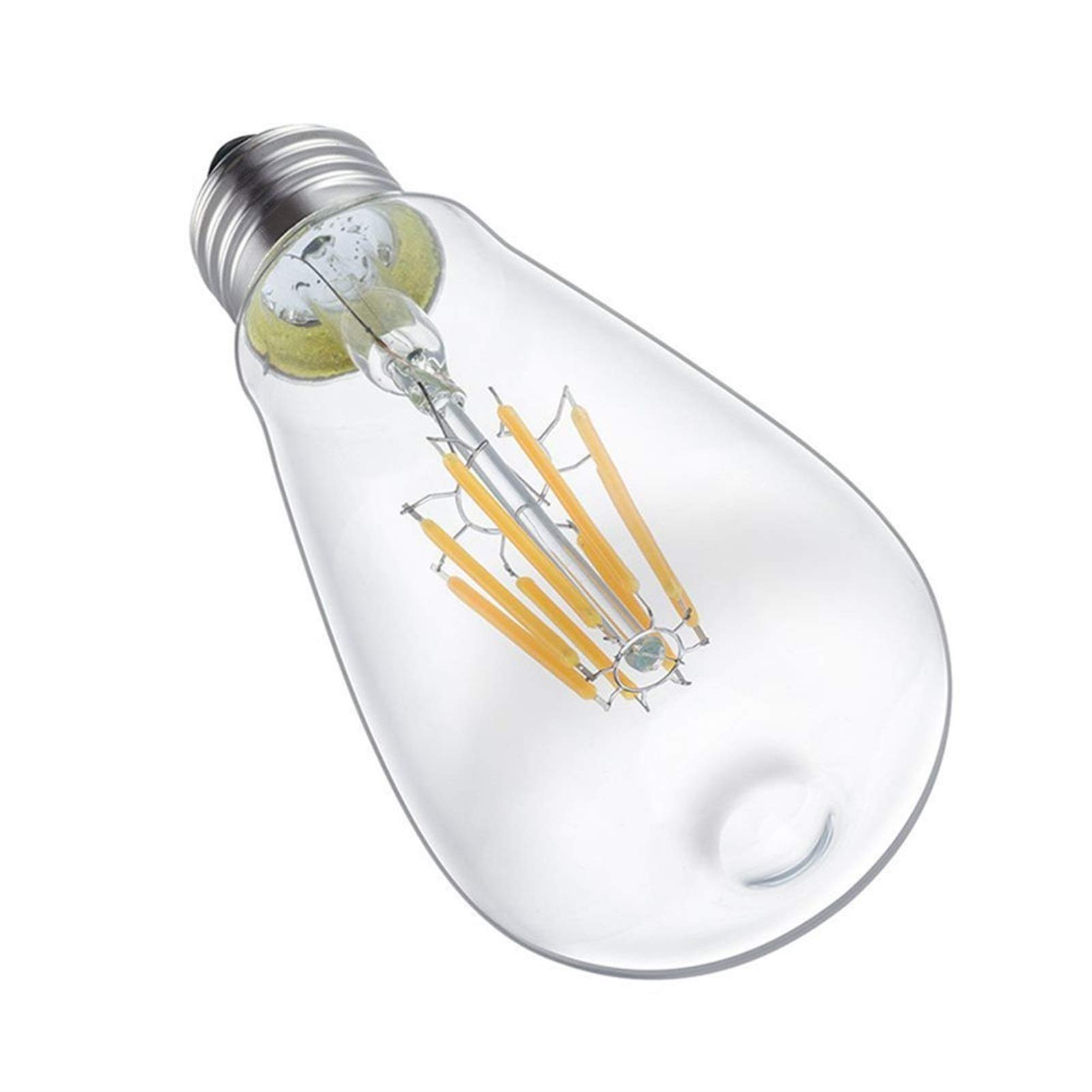 ANTYX 12 V Vintage Edison żarówki, 24 V ST64 Edison LED Bulb E27 6W Ciepłe białe włókno antyczne żarówka, AC/DC 12-36V dla światła energetycznego solarnego i siatki - 10-pack