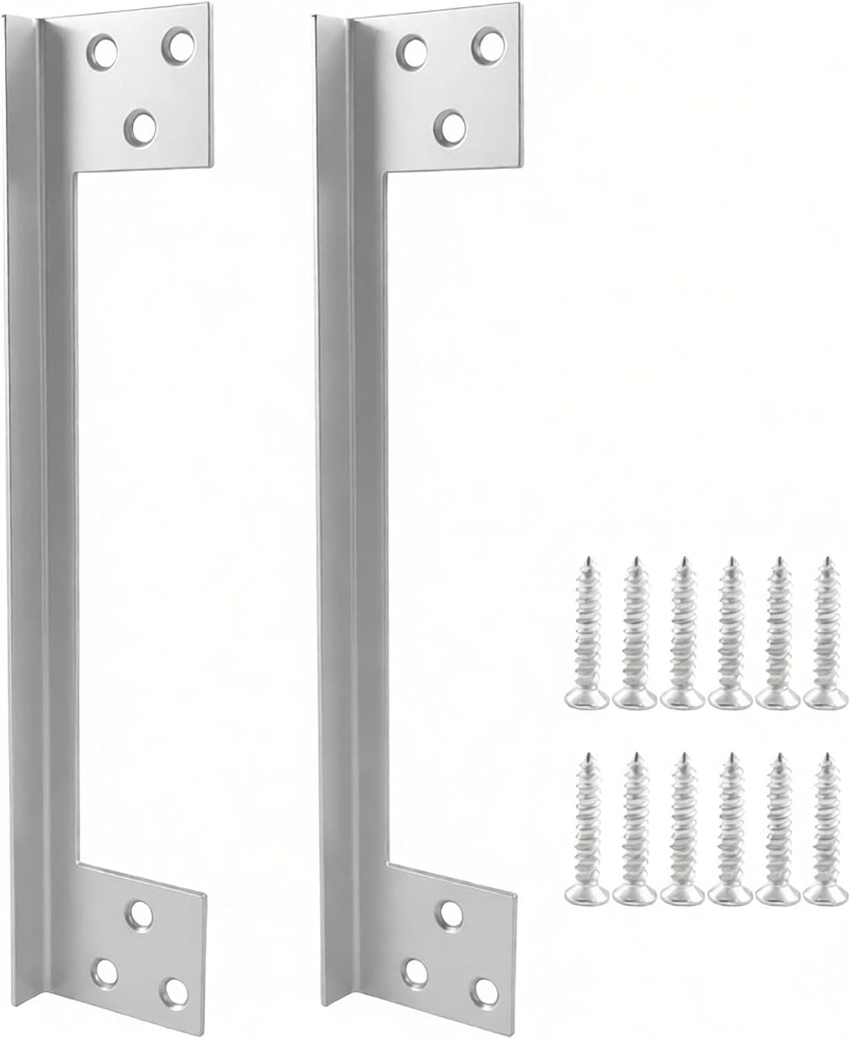 Door Latch Guard Plate, Black, 7 Inch, L-Shaped