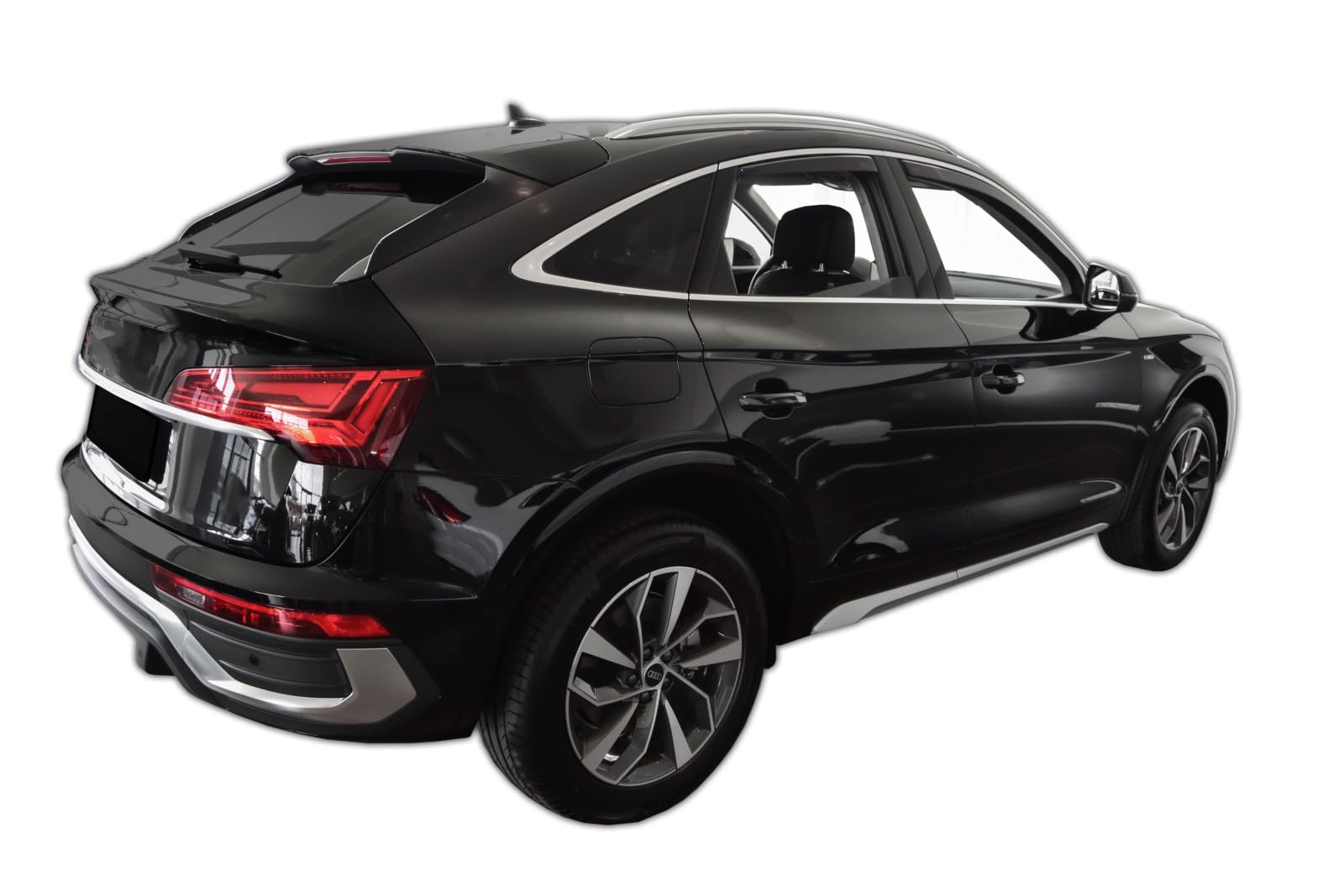 J&J AUTOMOTIVE Windabweiser passend für Audi Q5 2 FY Sportback 2020-2024 4tlg, Heko Regenabweiser Vorne Hinten Getönt Dunkel Passform
