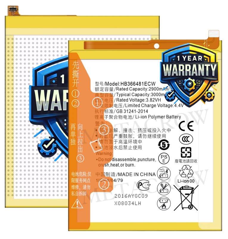 Image of Original HB366481ECW Battery Compatible for Huawei Honor 8 (FRD-L19 FRD-L14, FRD-L04, FRD-AL00, FRD-TL00, FRD-AL10, FRD-L09, FRD-L02, FRD-L19, FRD-L14, FRD-DL00) - (3000mAh) - 1 Year Warranty CD6