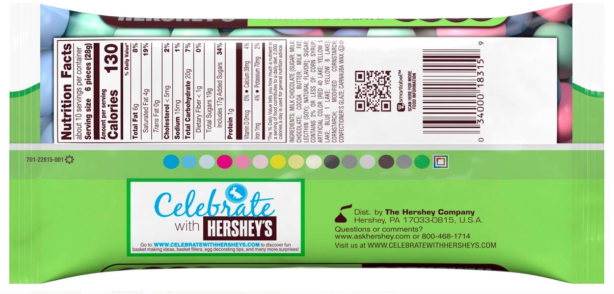 Hershey Company Hershey's Easter Egg 4 pack bundle -- Milk Chocolate, Extra Creamy Milk Chocolate, Candy Coated Milk Chocolate, Cookies 'n' Creme (10 oz bags) 10 Ounces