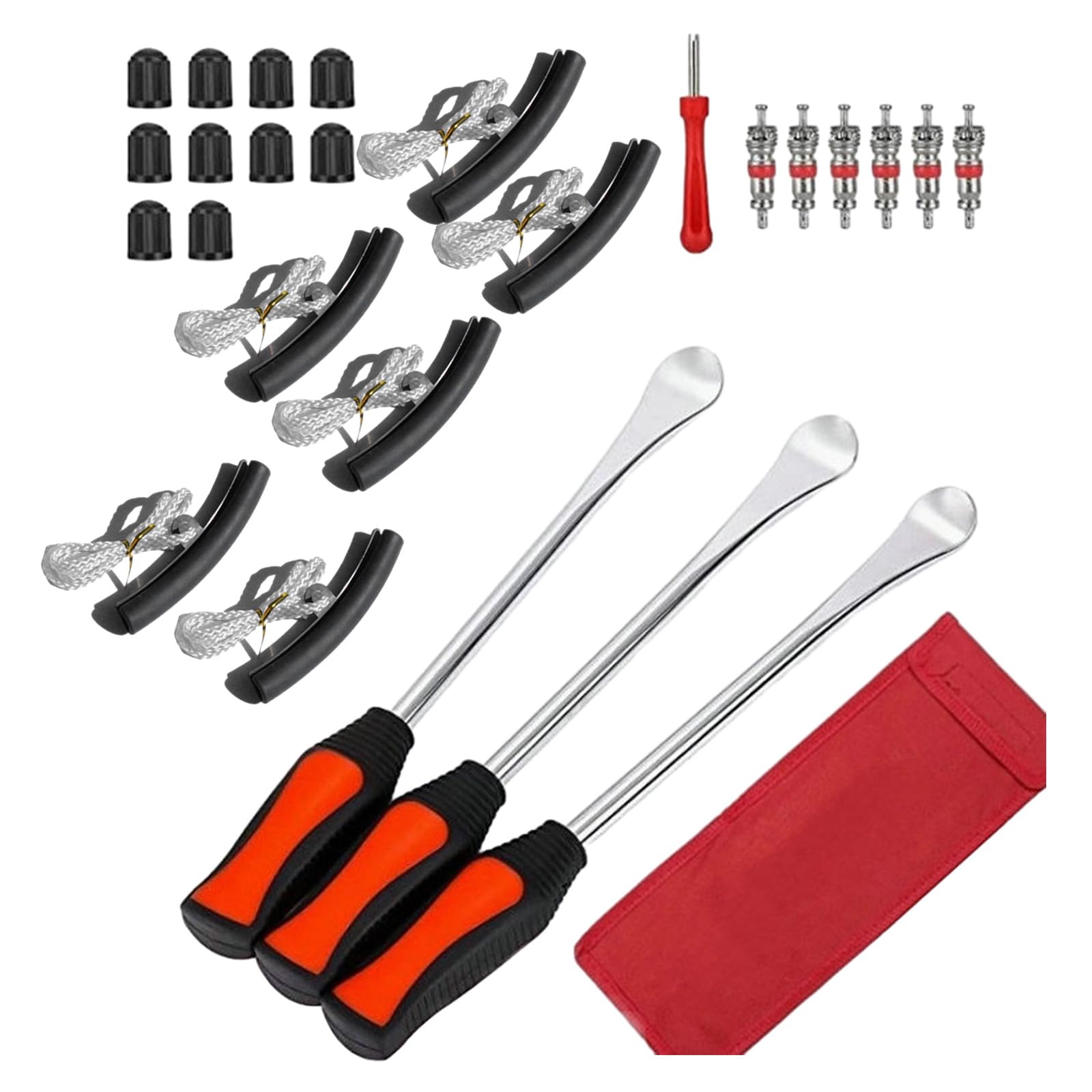 Prutomr Lot De 6 Démonte-pneus De Vélo En Plastique Résistant Aux Outils - Légers Et Pratiques - Kit De Changement De Pneu - Kit De Démontage De