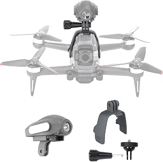 Drone Searchlight Strobe Light for DJI FPV Drone Night Navigation Flight Light Lamp Headlight Mount with Top Carry Extension Bracket Adapter Clamp Holder Drone Anti-Collision Accessories