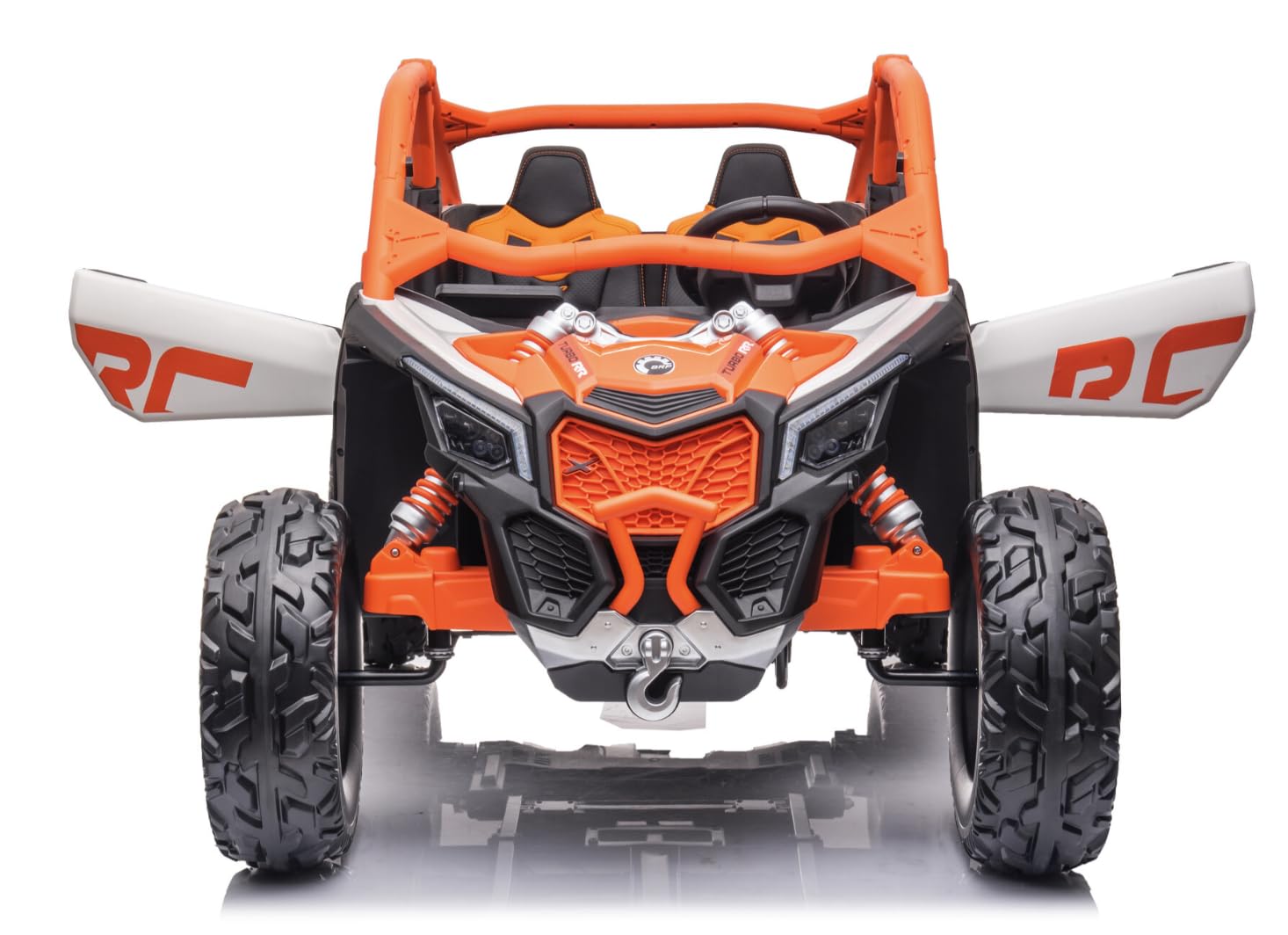 FINOOS Voiture électrique Enfant 2 Places 24V Can-Am. Maverick 4x4 Buggy 24V, 2 Places, avec télécommande 2.4Ghz, 4 x 200W Moteur, Batterie: 24V, 2-7 Ans