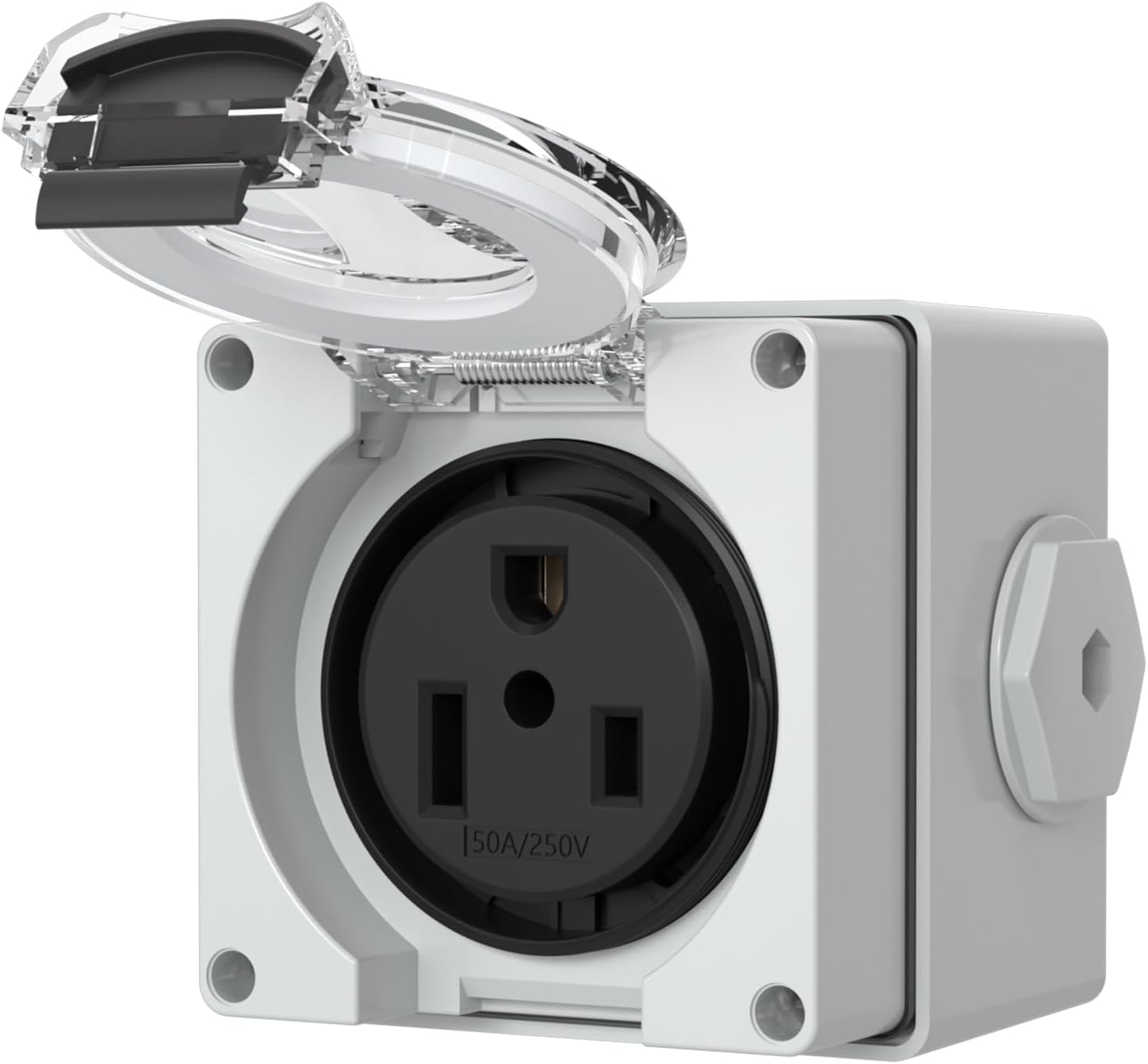 STARELO 50Amp Power Outlet Box,NEMA 6-50R Receptacle,250Volt Heavy-Duty Outdoor dustproof and Weatherproof for Electric Vehicles, generators, Welding Machines, etc.ETL Listed.(NEMA 6-50R Box)