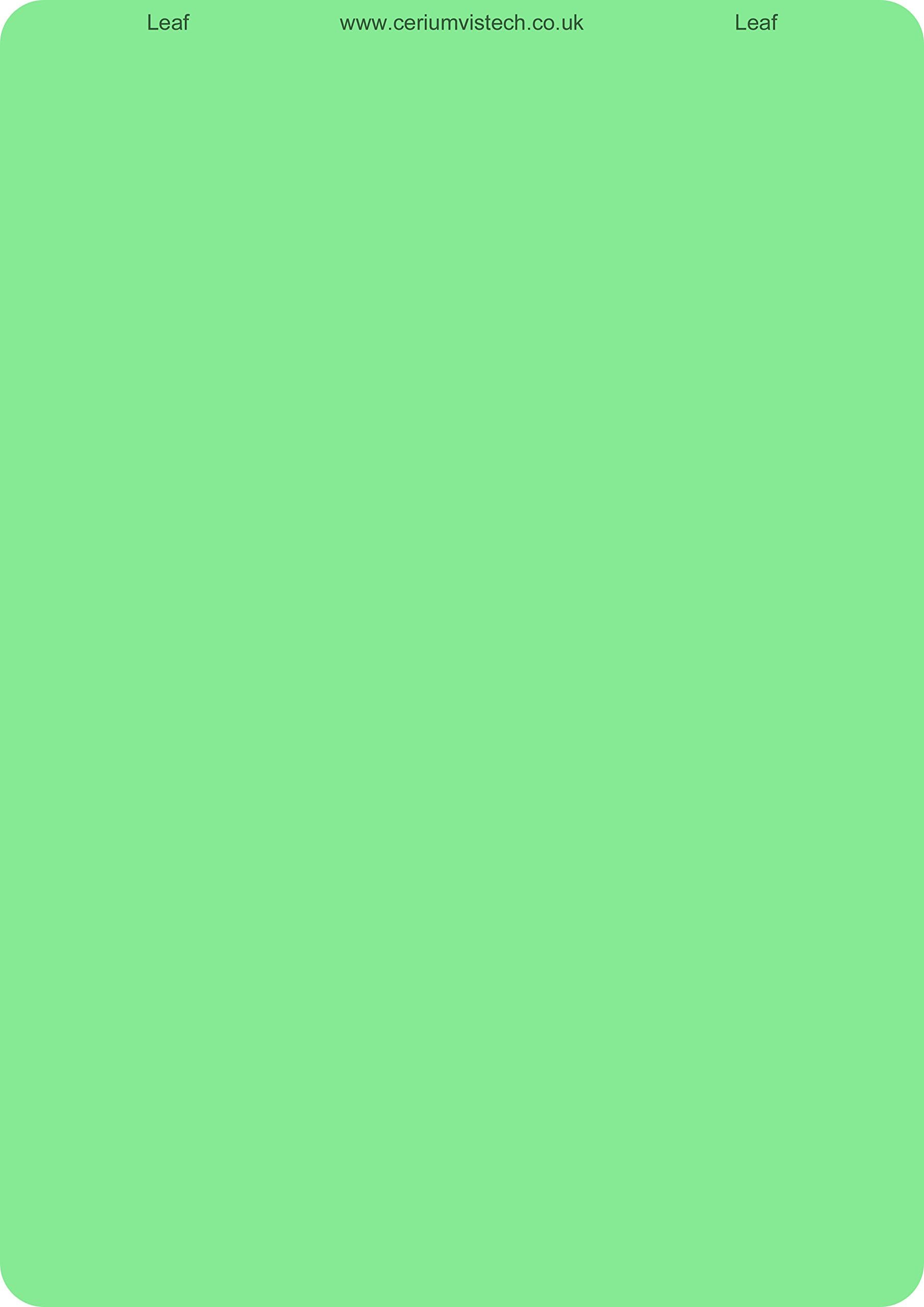 Cerium A4 Coloured Overlay Leaf Green