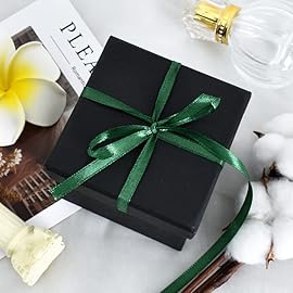 TONIFUL 1/4 Inch x 100yds Emerald Green Christmas Green Satin Ribbon, Thin Solid Color Satin Ribbon for Gift Wrapping, Crafts, Hair Bows Making, Wedding Party Decoration, Invitation Cards