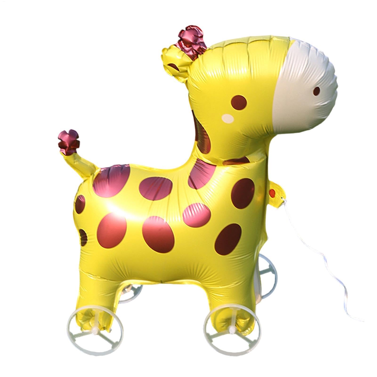 Walking Animal Foil Balloons, 4D Standing With Wheels, Standing Pet Baloon | Standing Animal Balloon For Birthday Festival Celebrations Party Classroom Park Outdoor
