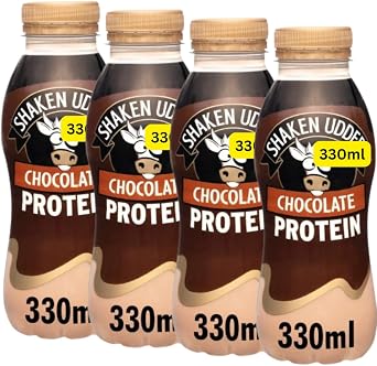 Chocolate Flavoured Protein Milkshake 330ml Shaken-udders 4x330ml