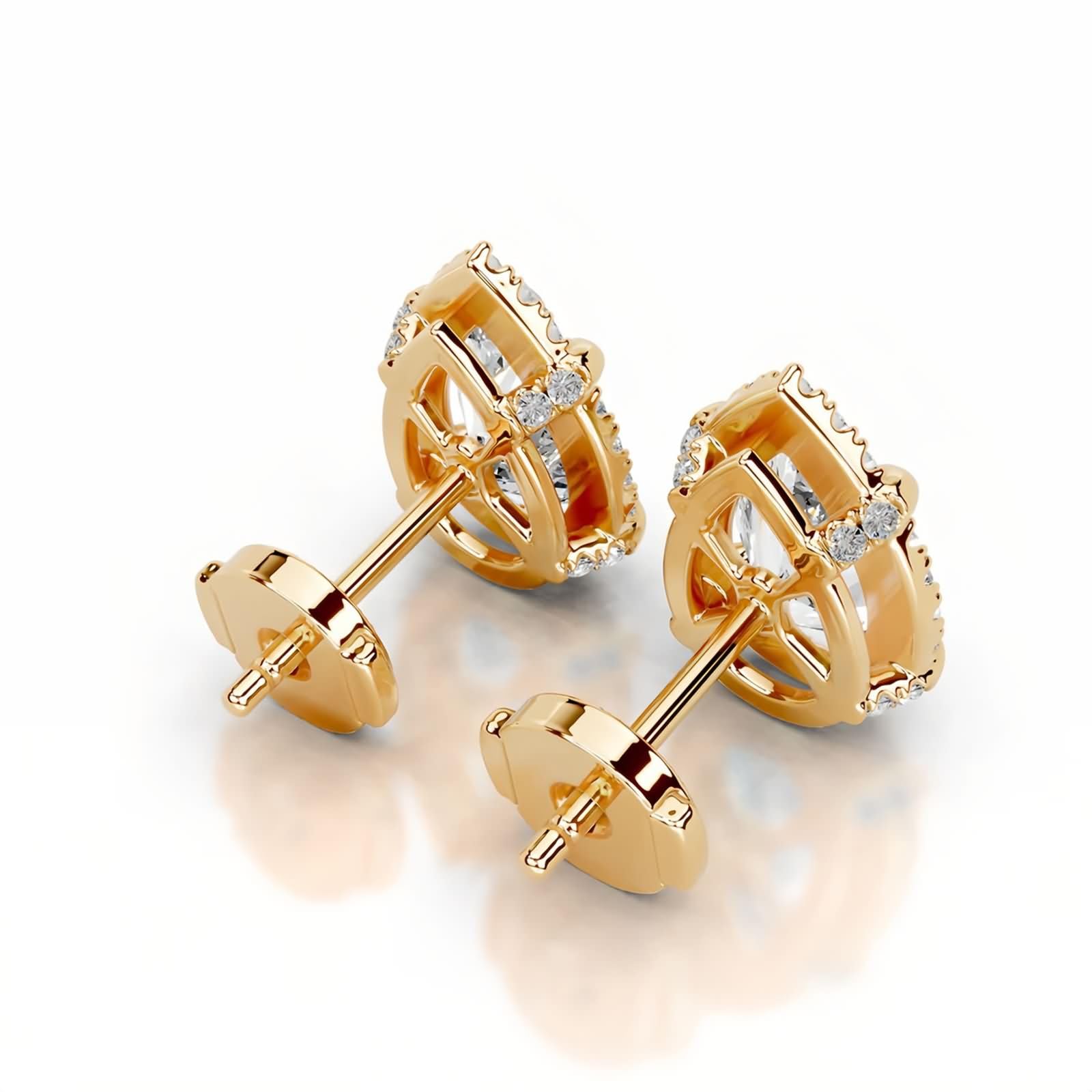 Damen 9K/14K/18K Gelbgold Ohrringe Gold