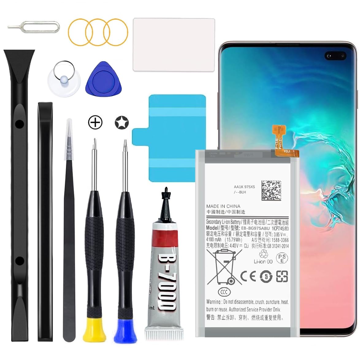 Svenirven Galaxy S10 Plus Battery,2025 New Upgraded Battery for Samsung Galaxy S10 Plus SM-G975F G975U G975W G975U1 G9750 G975N G975X with Full Remove Repair Tool Kit