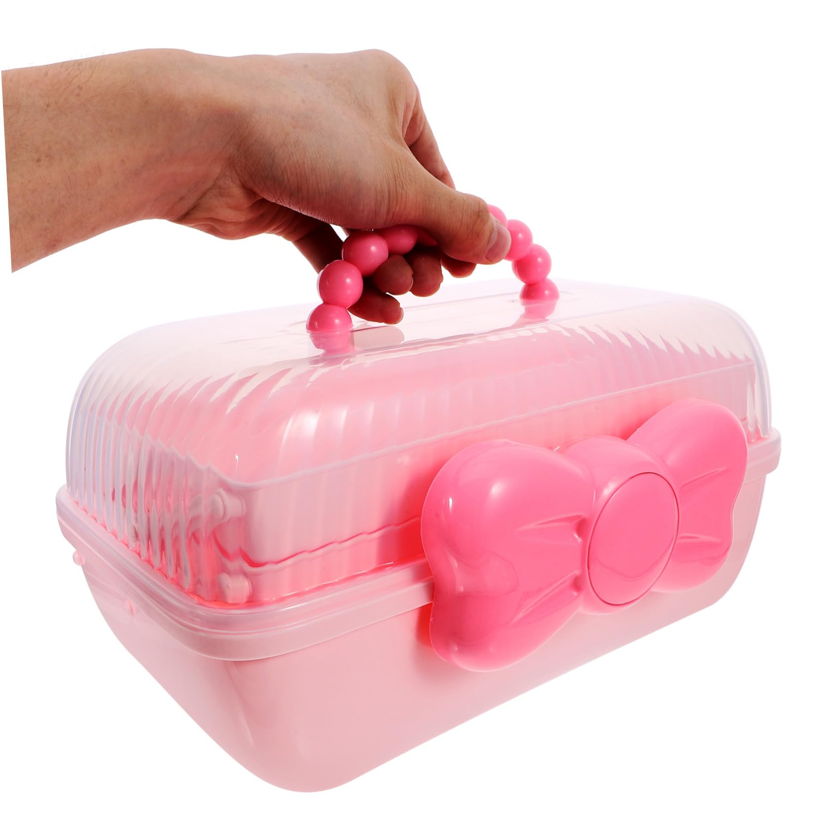 Haargummibox Aufbewahrungsbox für Haarschmuck Schreibtisch-organizer für Haaraccessoires Tragetasche für Kopfbedeckungen Kleine Schmuckbox mit Ausreichend Stauraum