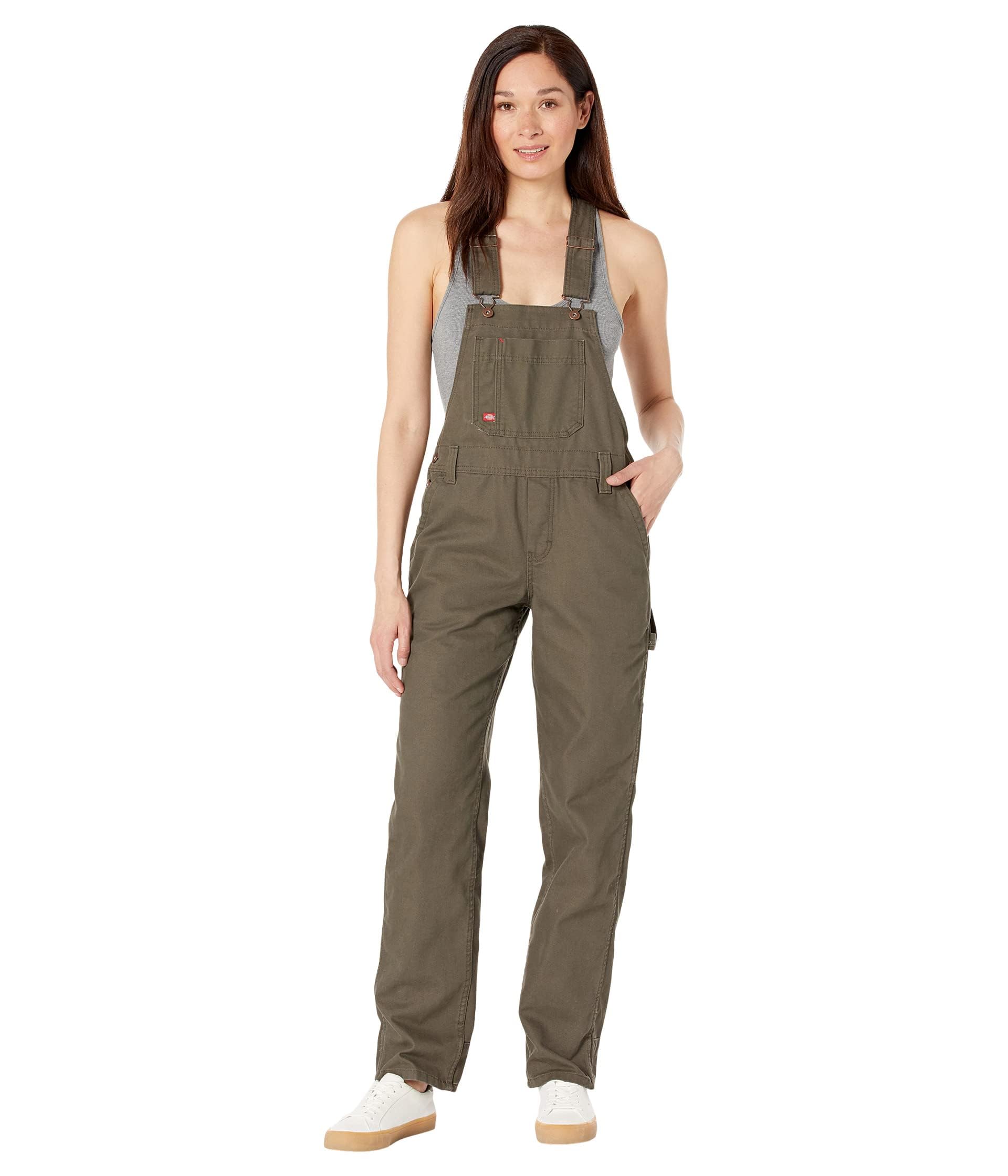 Peto corto Dickies de corte relajado para mujer en denim resistente 4