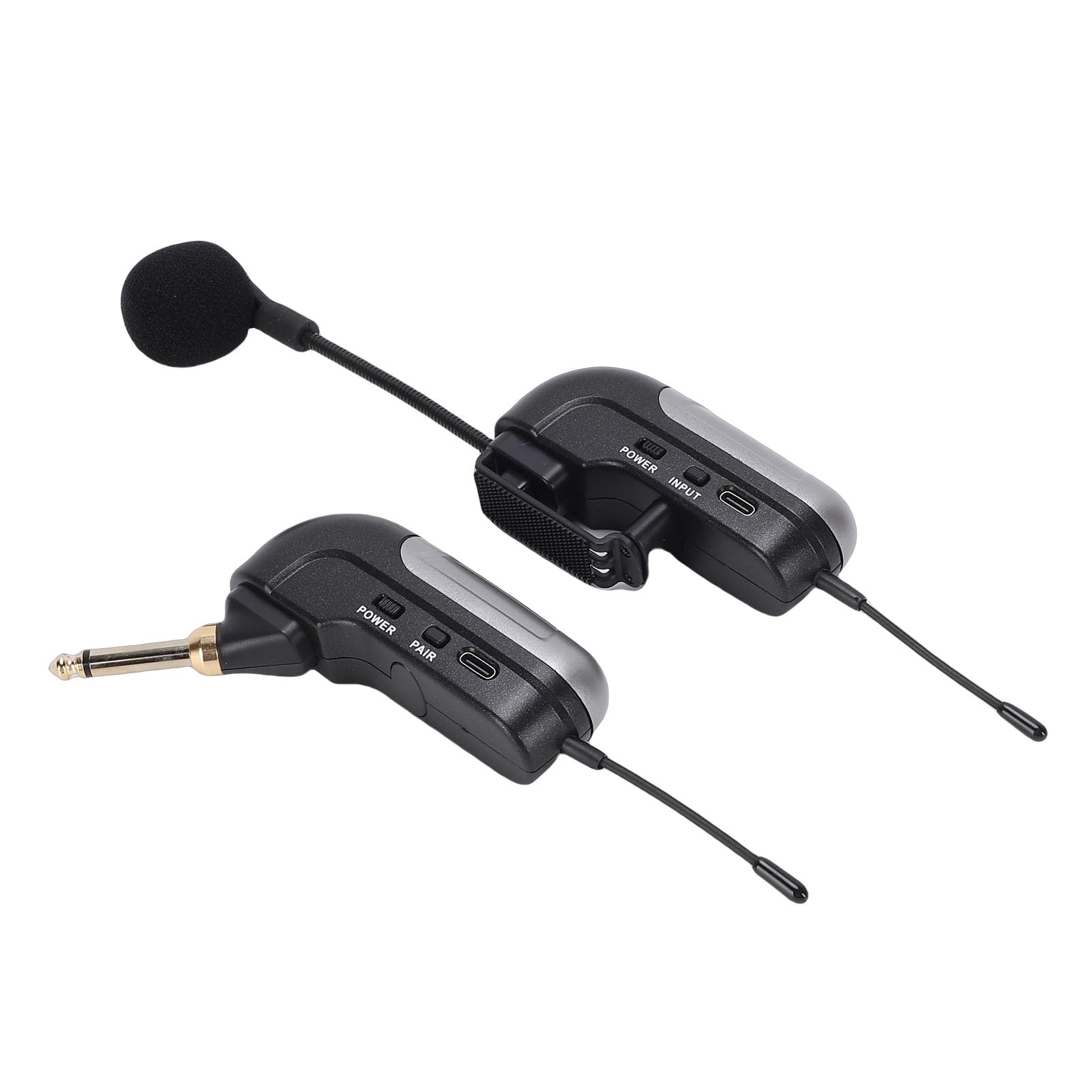 banapoy Microfono Wireless per Fisarmonica UHF, Microfono per Strumenti con Suono HD e Ricevitore, Portata 30 M, Durata della Batteria 6 Ore, Palco di Ripresa per Altoparlanti