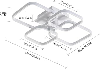 LED Chandelier Ceiling Light, 60W Modern Flush Mounted [Energy Class E]