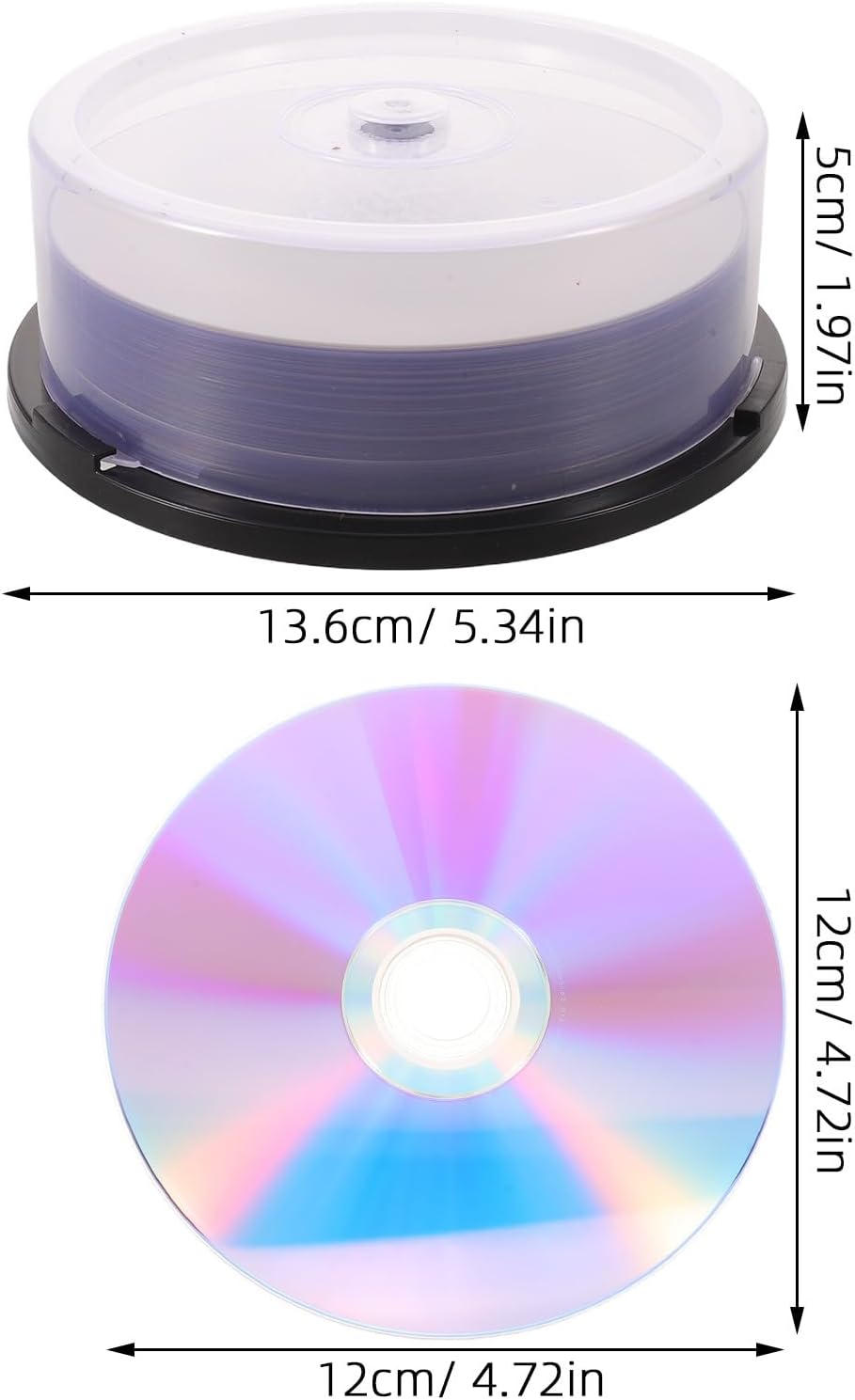 Toddmomy 20pcs Recordable DVD: DVD R Media - Writable Discs for Burning - Blank CD- Computer Accessories for Special Events Like Wedding & Birthday Party