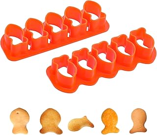 Goldfish Cracker Cutter Goldfish Cookie Cutter Multi x 5 Gold Fish Cutter Mini Fish Cookie Cutter Baked Fish-Shaped Maker ...