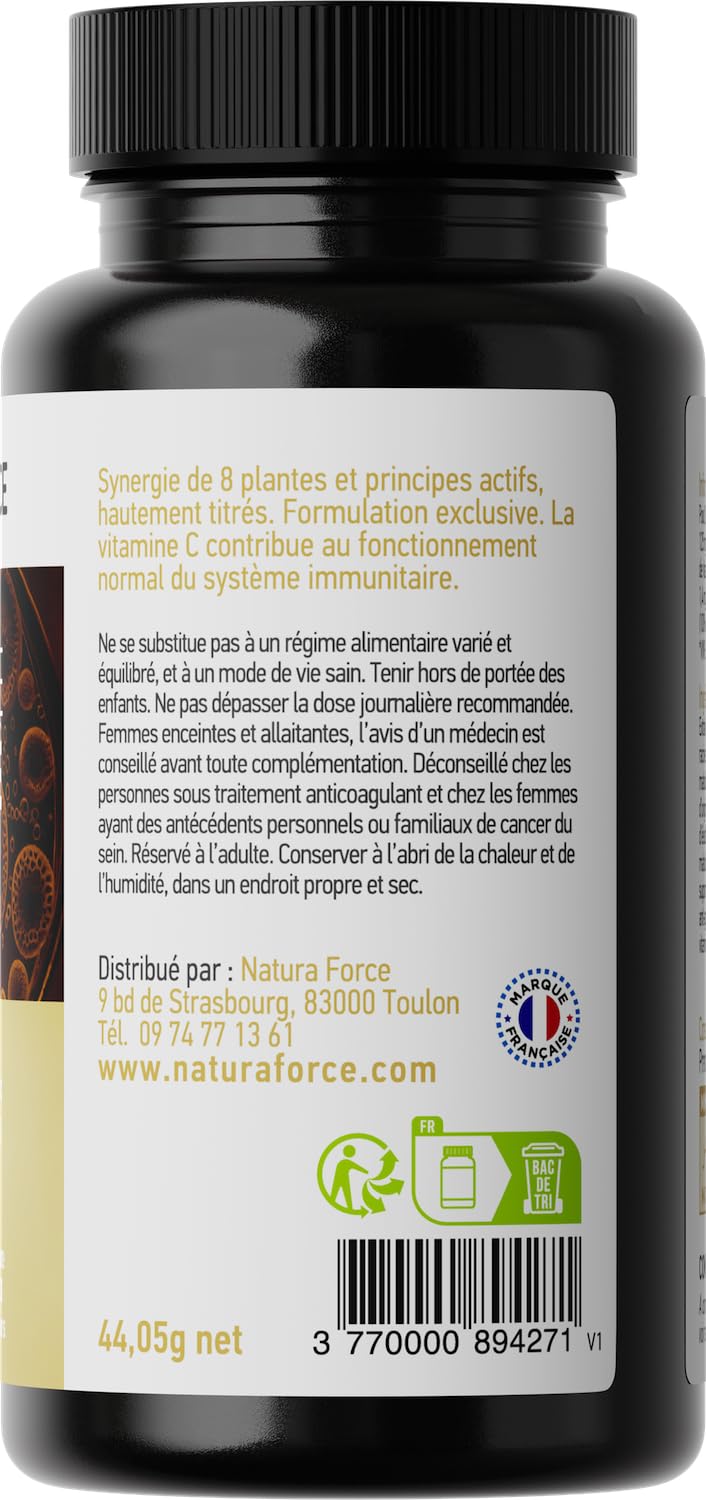 Complexe Immunité - Synergie de plantes adaptogènes_Défenses naturelles de l'organisme_Augmente les niveaux d'énergie et aide à réduire la fatigue_Boîte de 60 capsules, paquet de 1